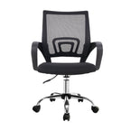 Artiss Mid Back Mesh Office Chair - Black