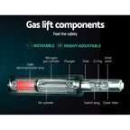 Artiss Mid Back Mesh Office Chair - Black