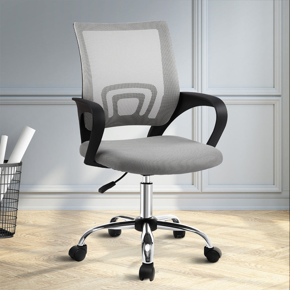 Artiss Mid Back Mesh Office Chair - Grey