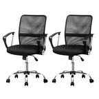 Artiss Mid Back Mesh Office Chair - Black