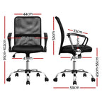 Artiss Mid Back Mesh Office Chair - Black