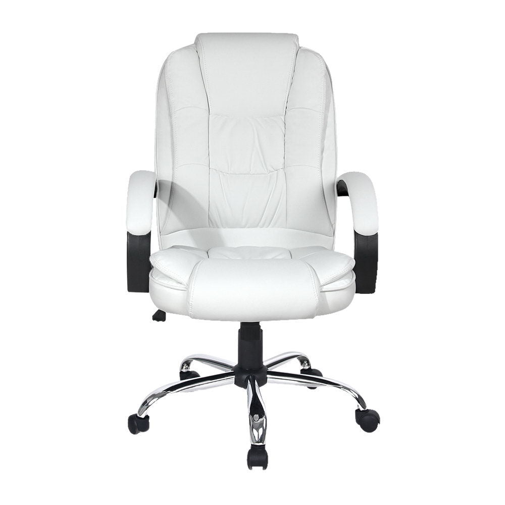 Artiss Executive Leather Office Chair - White