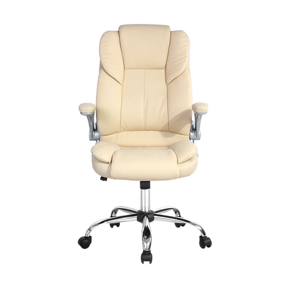 Artiss Executive Leather Office Chair - Beige