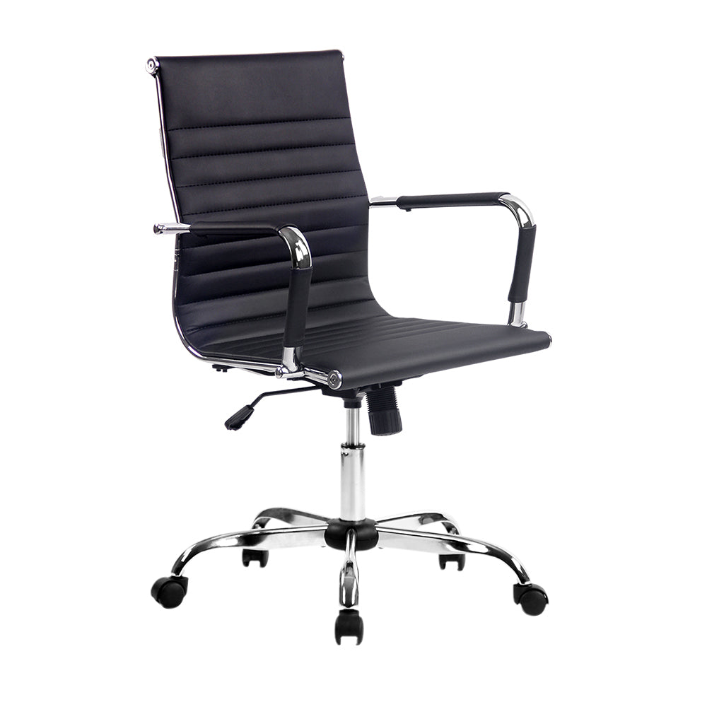 Artiss Mid Back PU Leather Office Chair