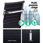 Artiss Mid Back PU Leather Office Chair