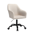 Artiss Velvet Office Chair - Cream