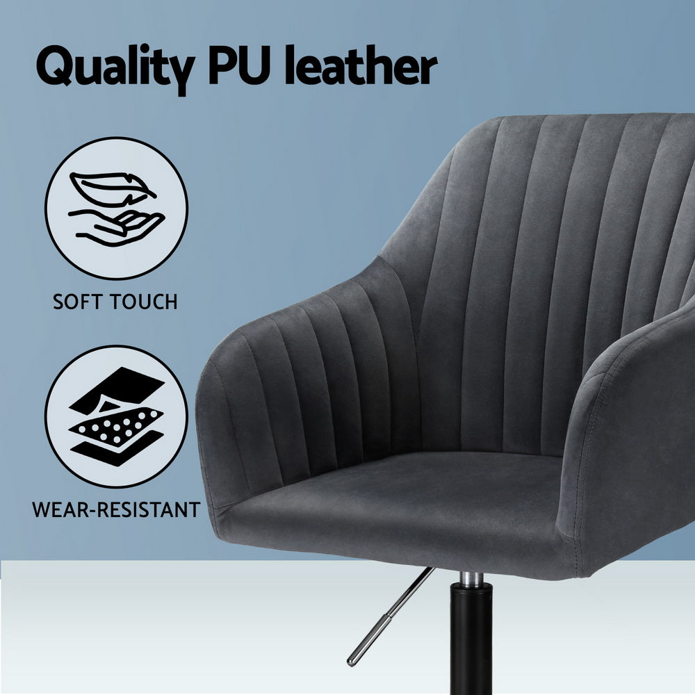 Artiss Dark Grey Velvet Office Chair