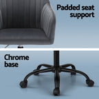 Artiss Dark Grey Velvet Office Chair