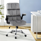 Artiss Grey Velvet Gaming Office Chair