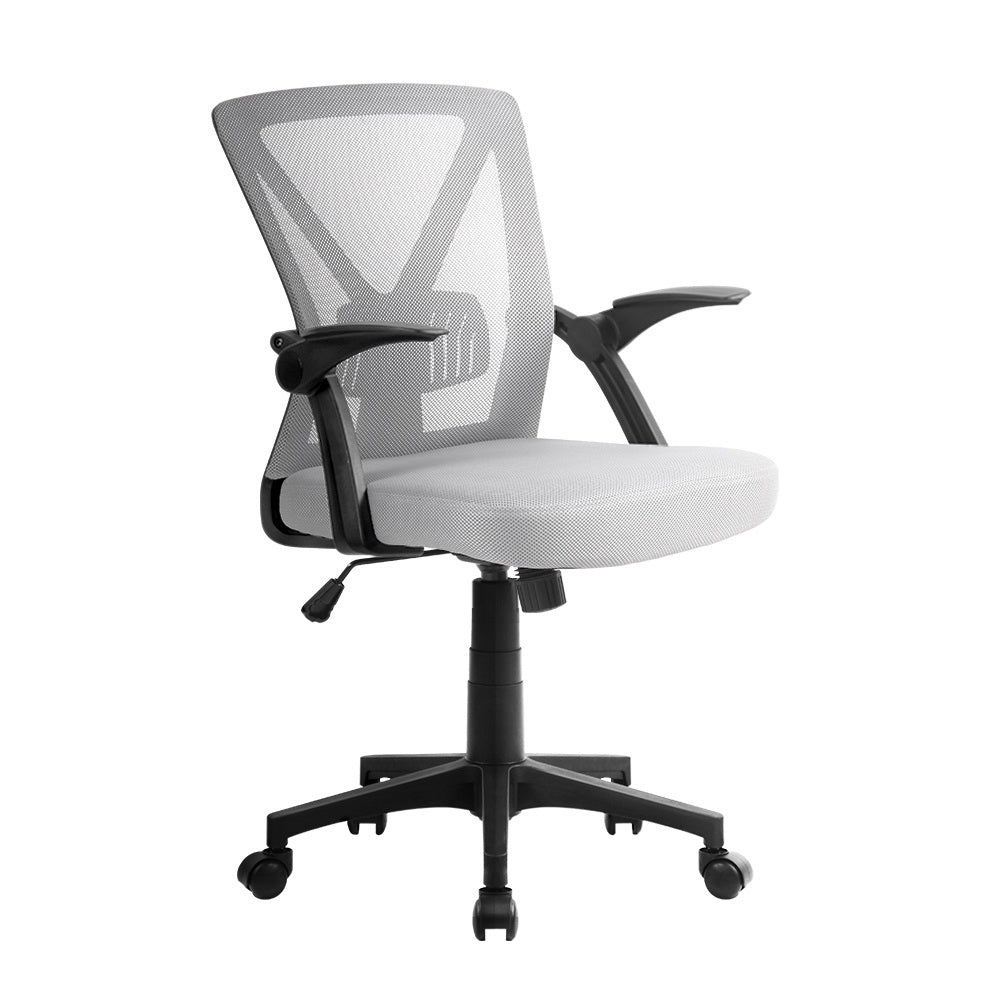 Artiss Grey Mesh Mid Back Office Chair