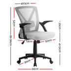 Artiss Grey Mesh Mid Back Office Chair