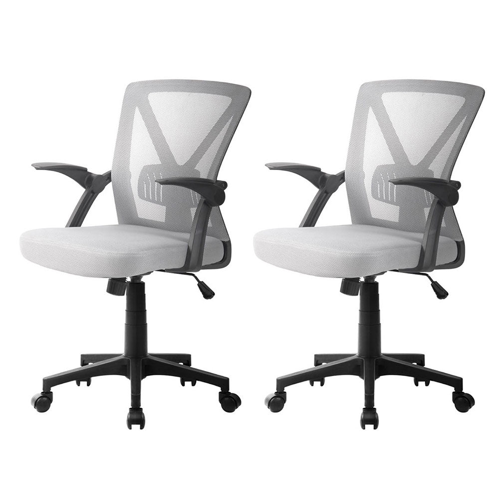 Artiss Grey Mesh Office Chair - Mid Back