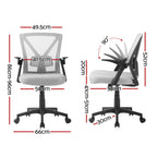 Artiss Grey Mesh Office Chair - Mid Back