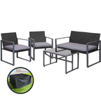Gardeon 4-Piece Rattan Outdoor Sofa Set