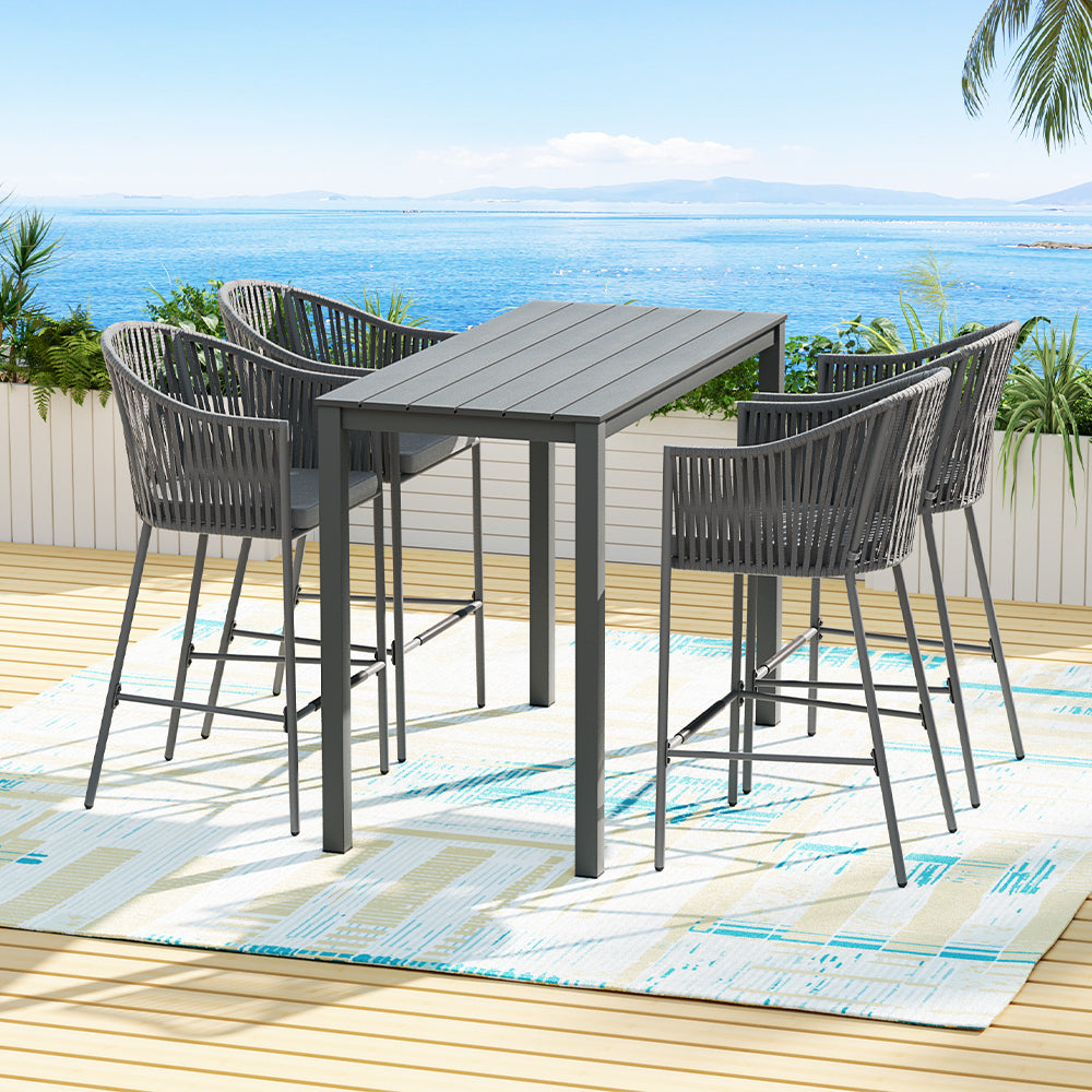 Gardeon Elegant 5-Piece Outdoor Bar Set