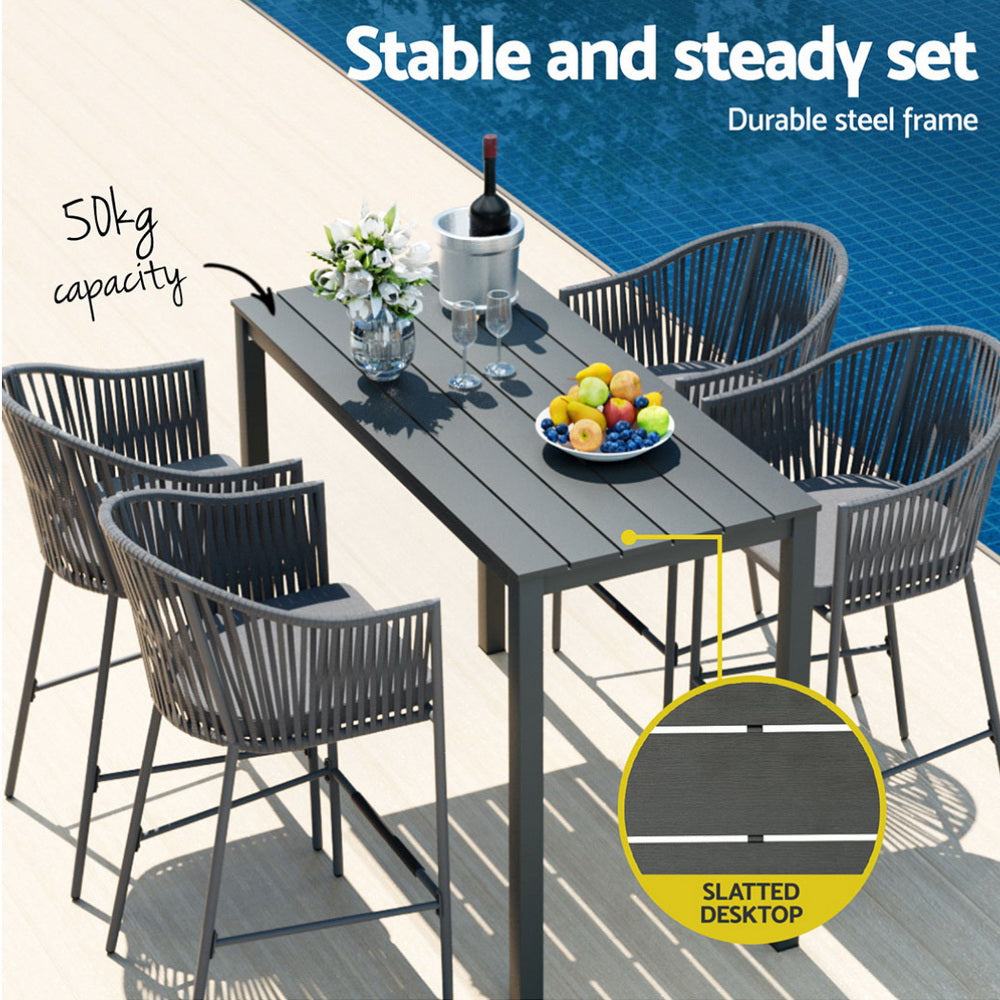 Gardeon Elegant 5-Piece Outdoor Bar Set