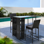 Gardeon 3-Piece Elegant Outdoor Bar Set