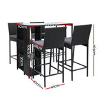 Gardeon 5-Piece Elegant Outdoor Bar Set