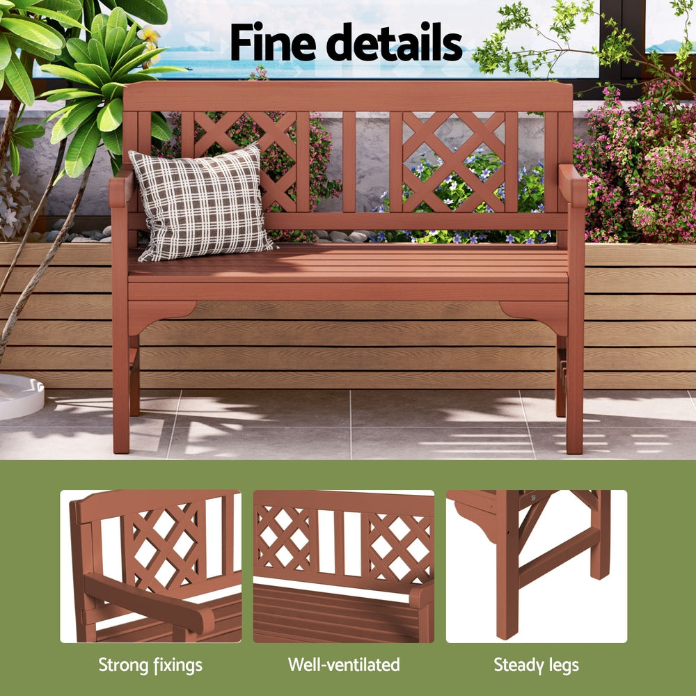 Gardeon Rustic Fir Wood Garden Bench