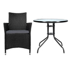 Gardeon Outdoor Rattan Bistro Set with Cushions