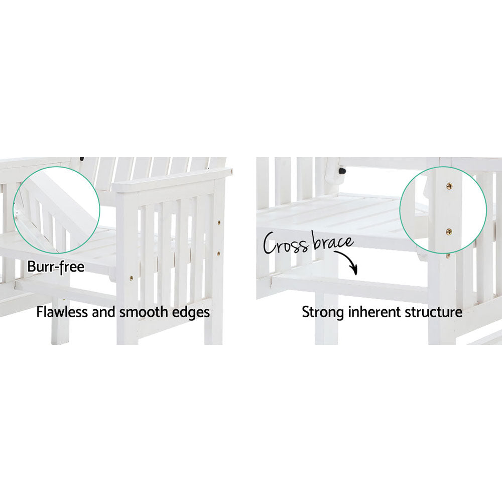 Gardeon Rustic Outdoor Loveseat & Table Set