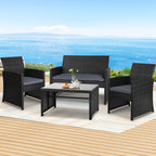 Gardeon 4-Piece Weather-Resistant Rattan Sofa Set