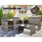Gardeon Grey 4 PCS Outdoor Sofa Set