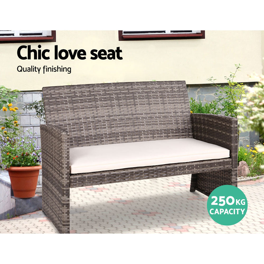 Gardeon 4-Piece Stylish Rattan Sofa Set