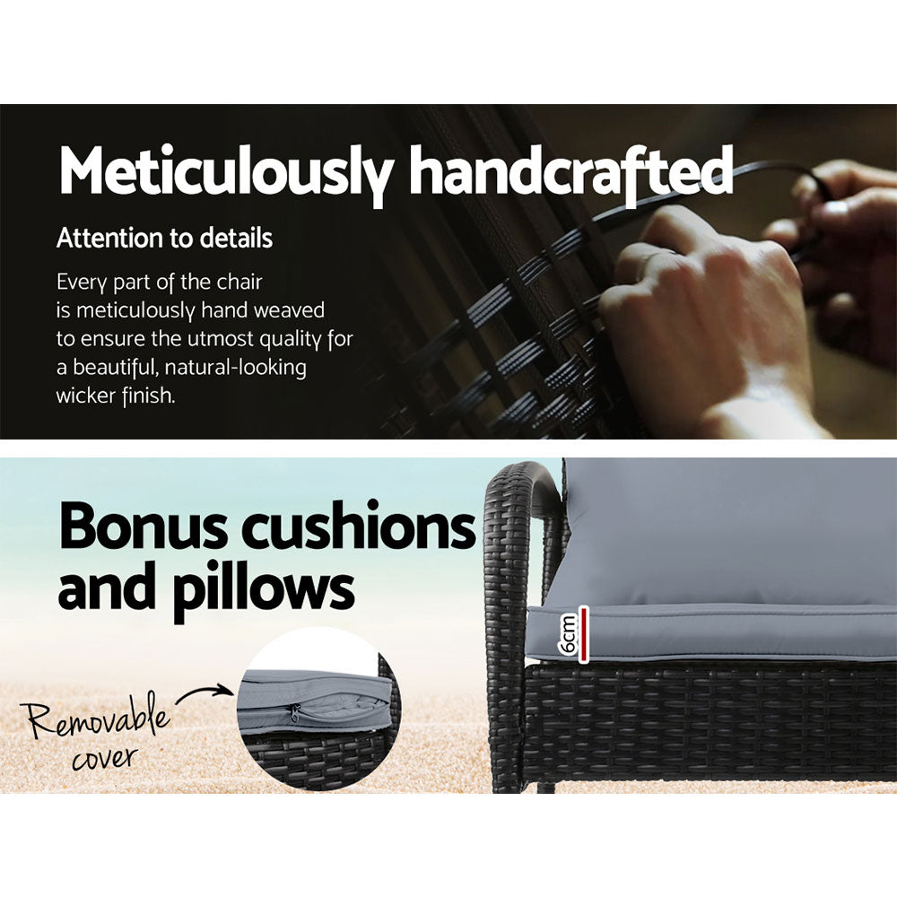 Gardeon Elegant 2PC Rocking Chair Set