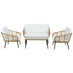 Gardeon Elegant Rattan 4-Piece Outdoor Sofa Set