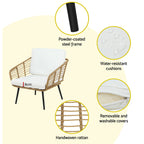 Gardeon Elegant Rattan 4-Piece Outdoor Sofa Set