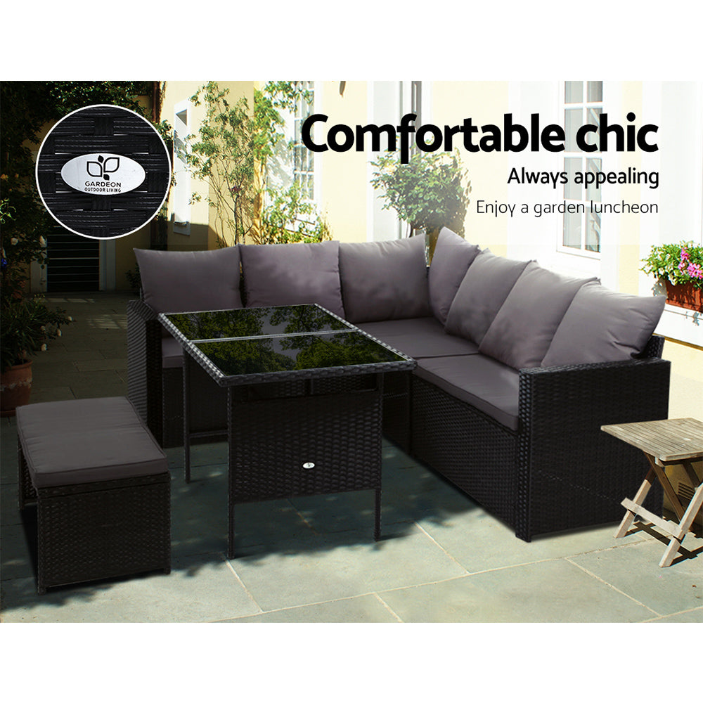 Gardeon 8-Seater Outdoor Wicker Sofa Set