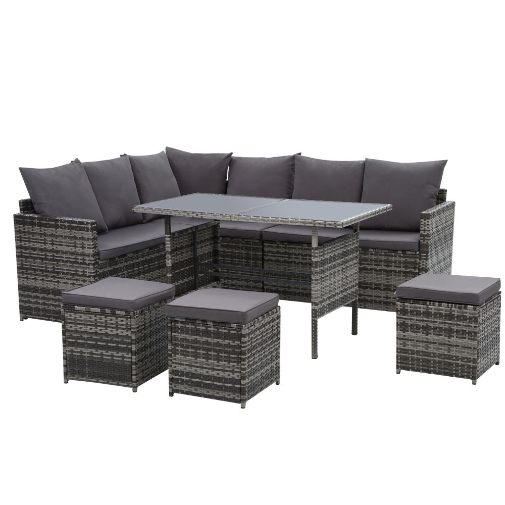 Gardeon Modular Outdoor Wicker Sofa Set