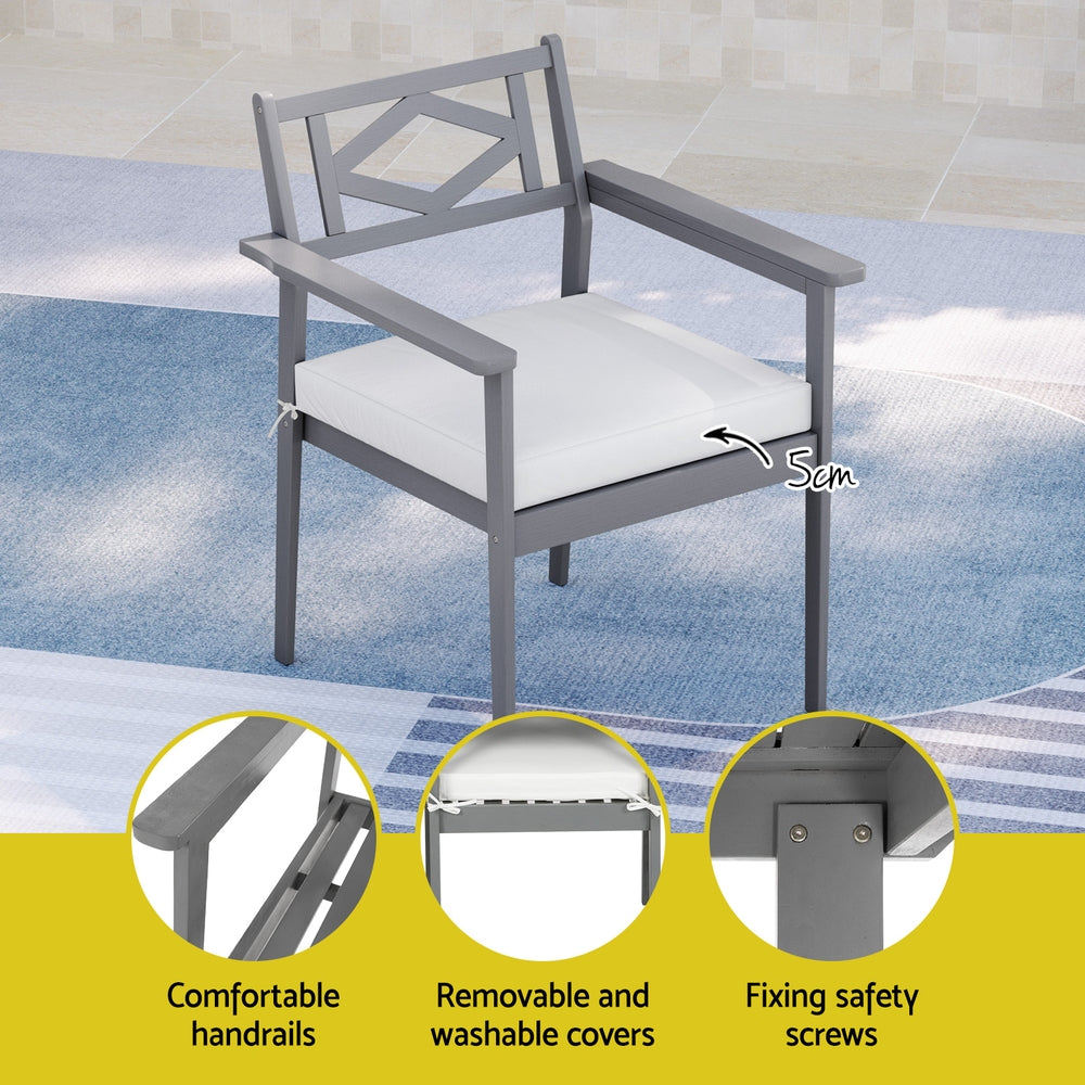 Gardeon 5-Piece Acacia Wood Dining Set