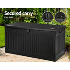 Gardeon 270L Weather-Resistant Outdoor Storage Box Efficient outdoor storage and seating solution.