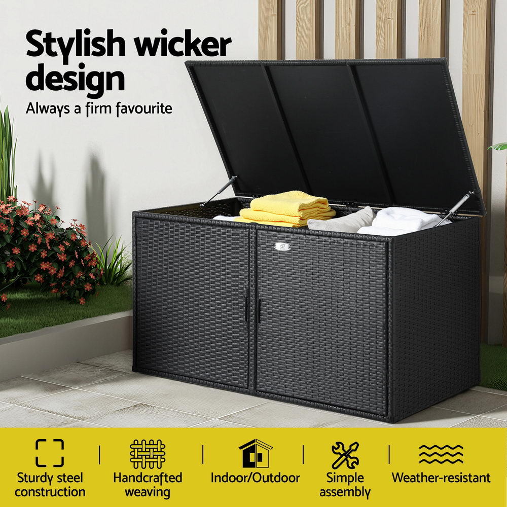 Gardeon Black Weather-Resistant Outdoor Storage Cabinet