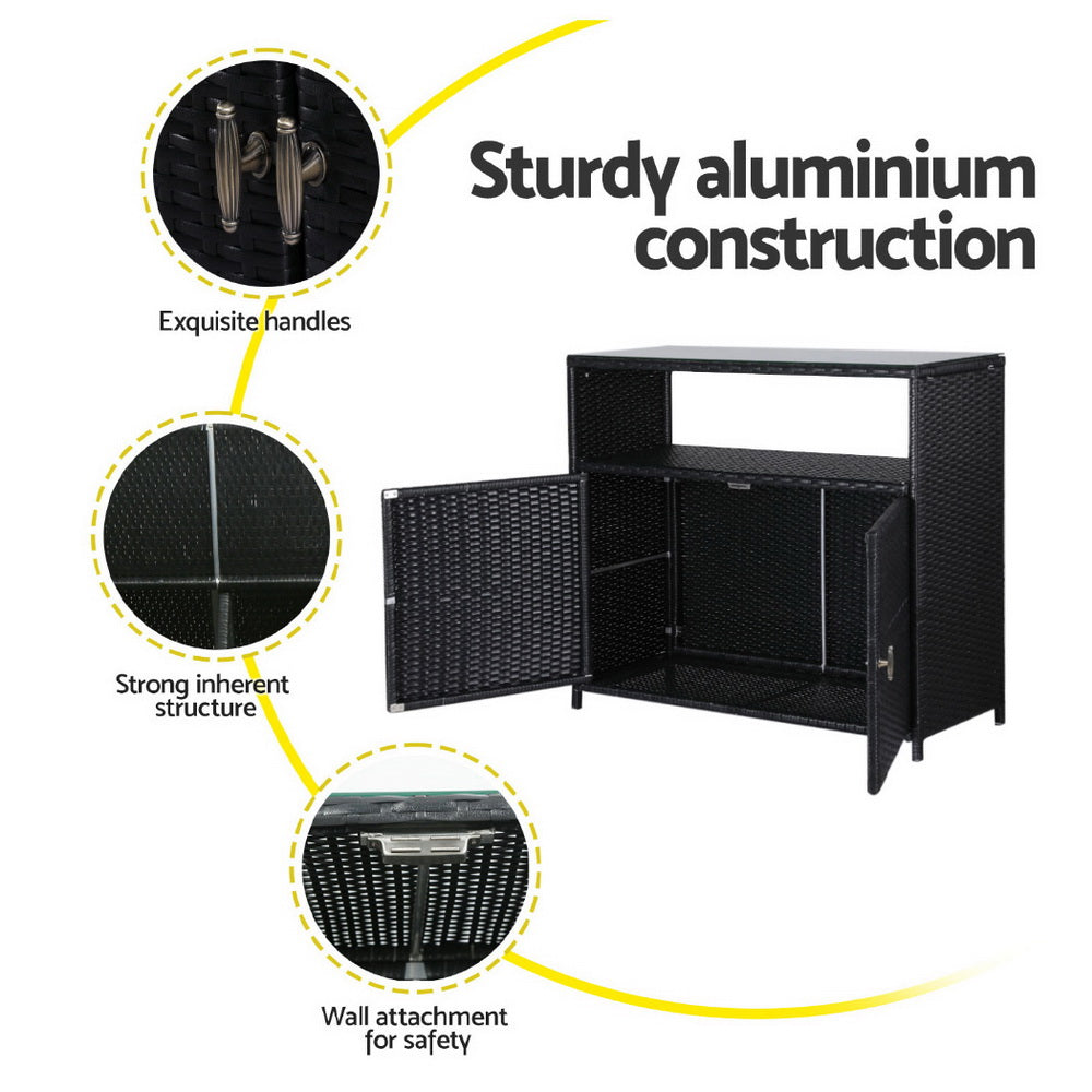 Gardeon 2-in-1 Outdoor Storage Cabinet & Bar Table