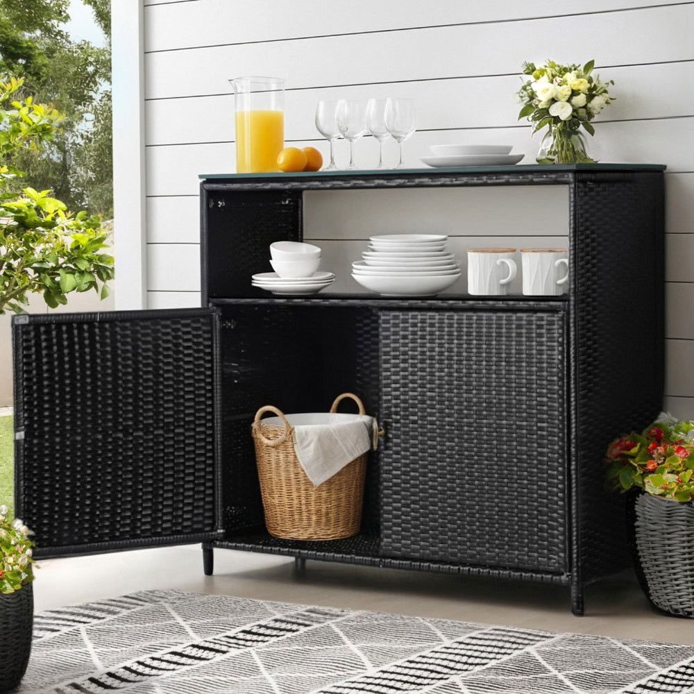 Gardeon 2-in-1 Outdoor Storage Cabinet & Bar Table