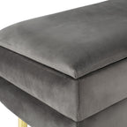Velvet Grey Artiss Storage Ottoman