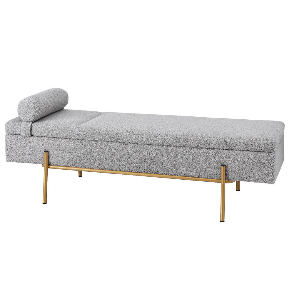 Artiss Modern Boucle Storage Ottoman Bed