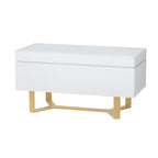 Artiss Criss-Cross Faux Linen Storage Ottoman