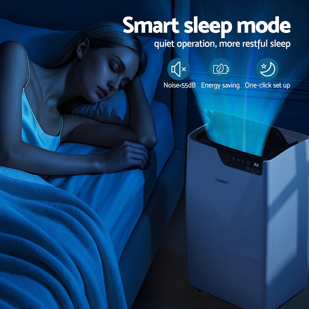 Devanti 12000 BTU 3-in-1 Portable Air Conditioner, Dehumidifier & Fan