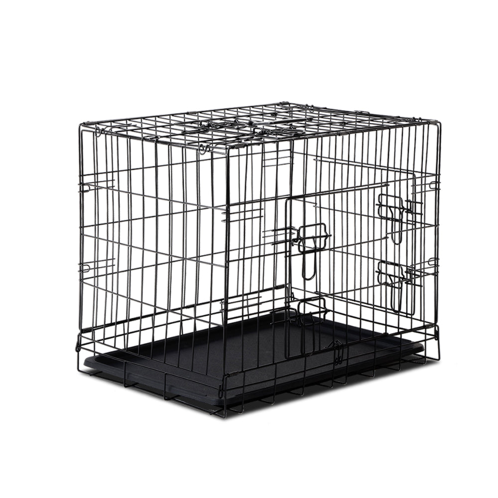 24" Three-Door Dog Cage Crate Kennel