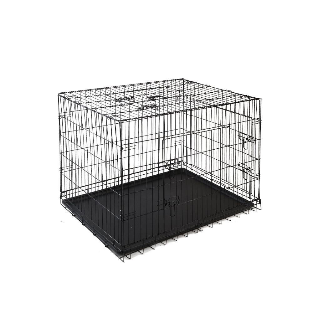 Large 42" Three-Door Dog Cage Crate