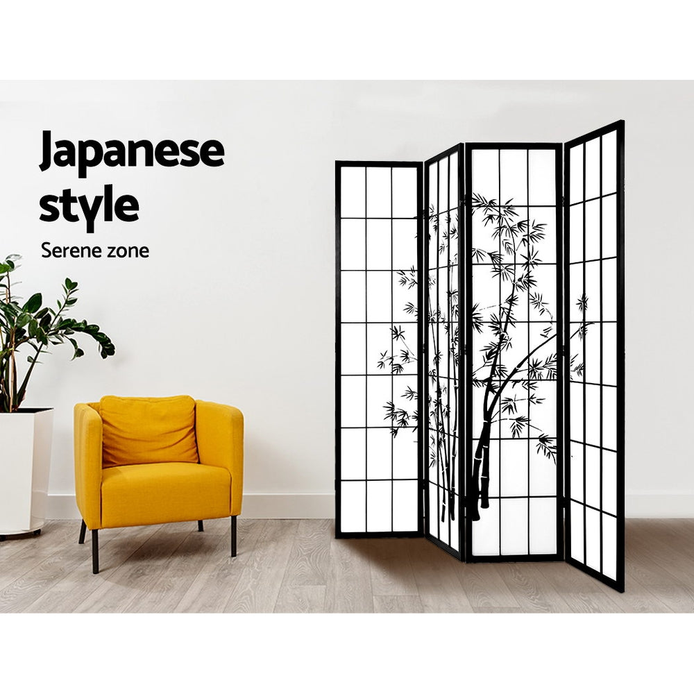 Artiss Black and White Bamboo Room Divider