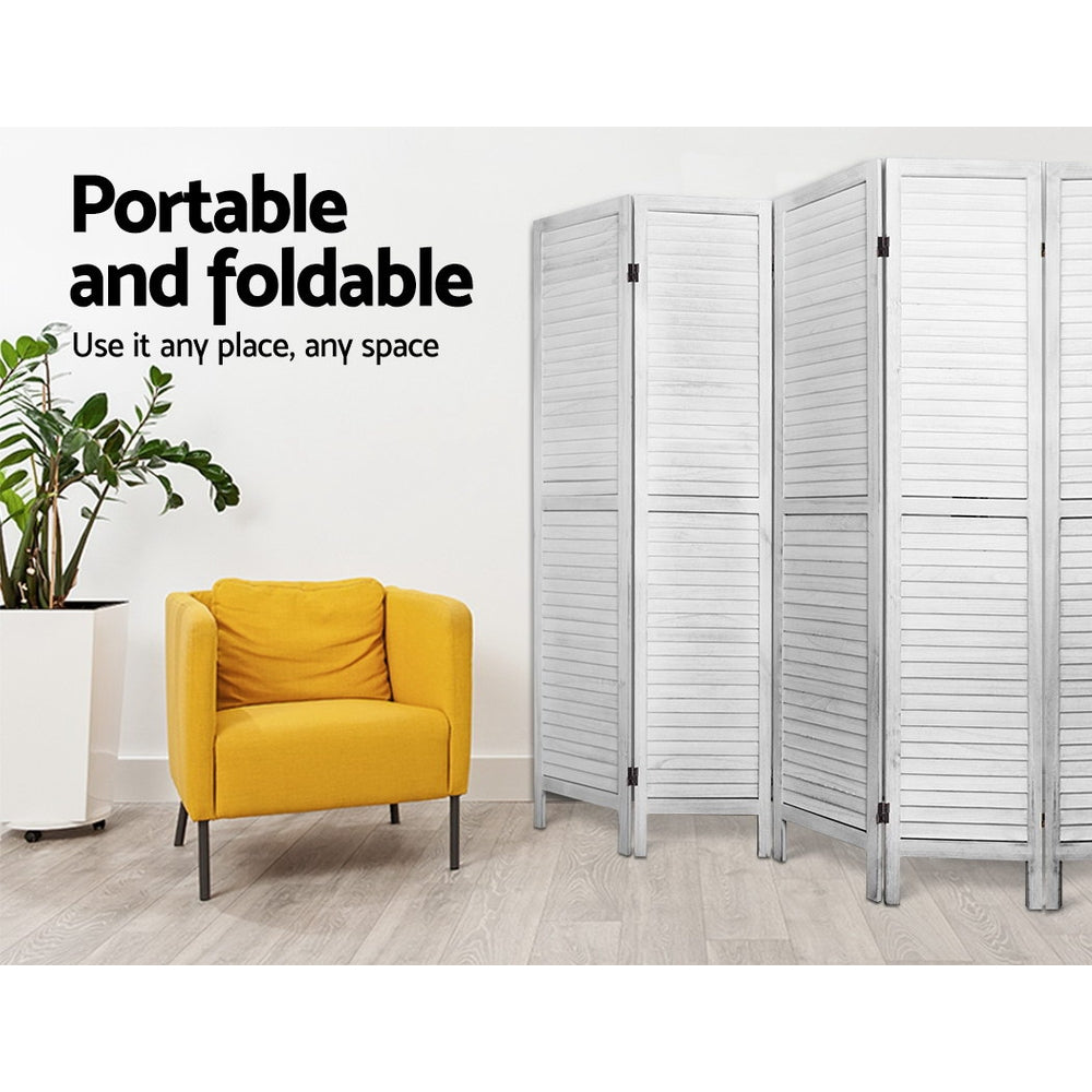 Artiss 8-Panel Louver Folding Room Divider