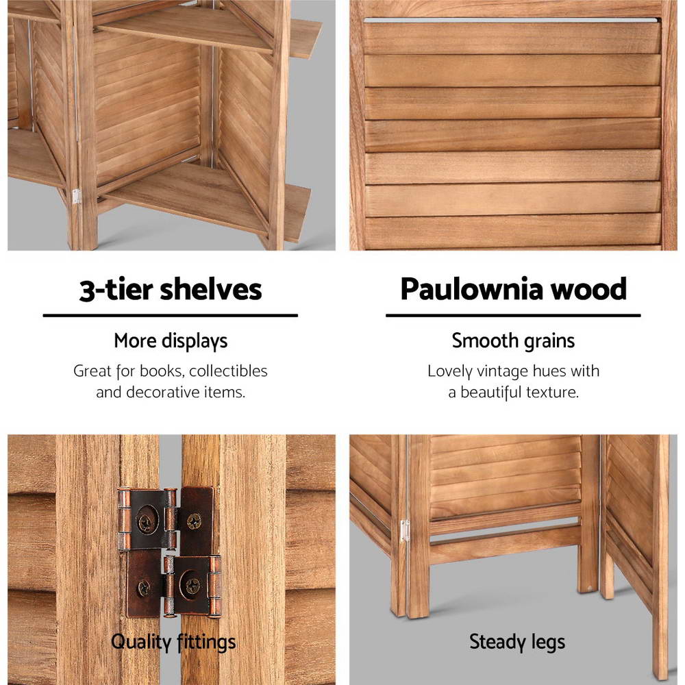 Artiss 8-Panel Freestanding Room Divider with Shelf