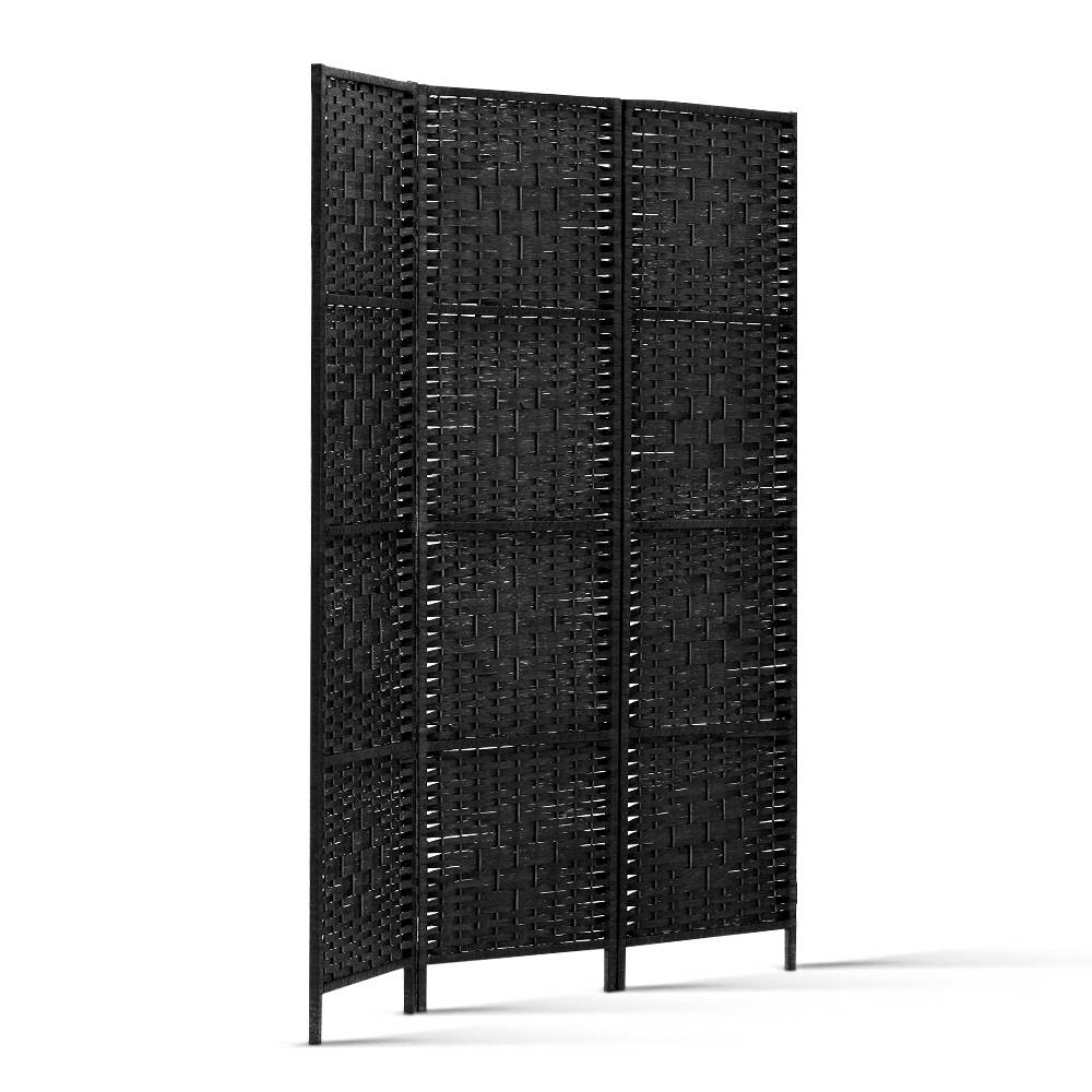 Artiss Black 3-Panel Room Divider Screen