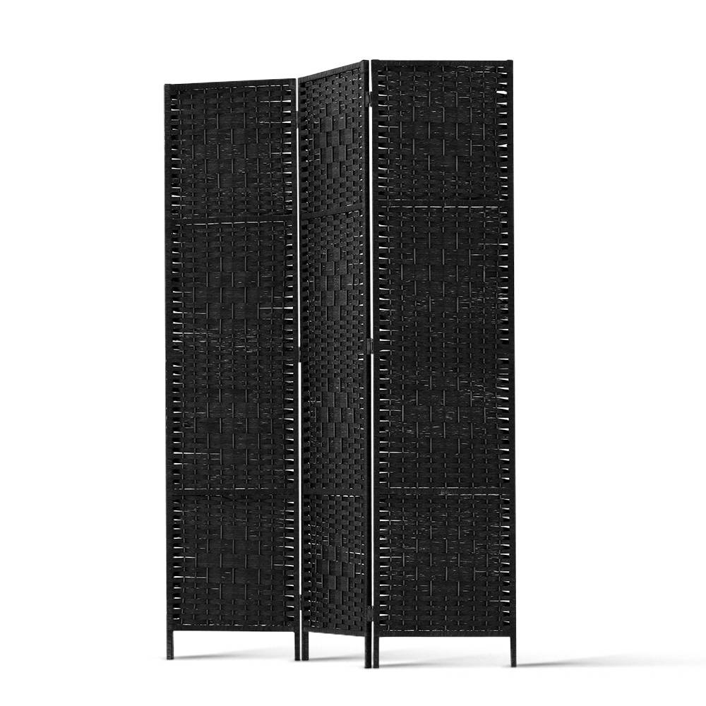 Artiss Black 3-Panel Room Divider Screen
