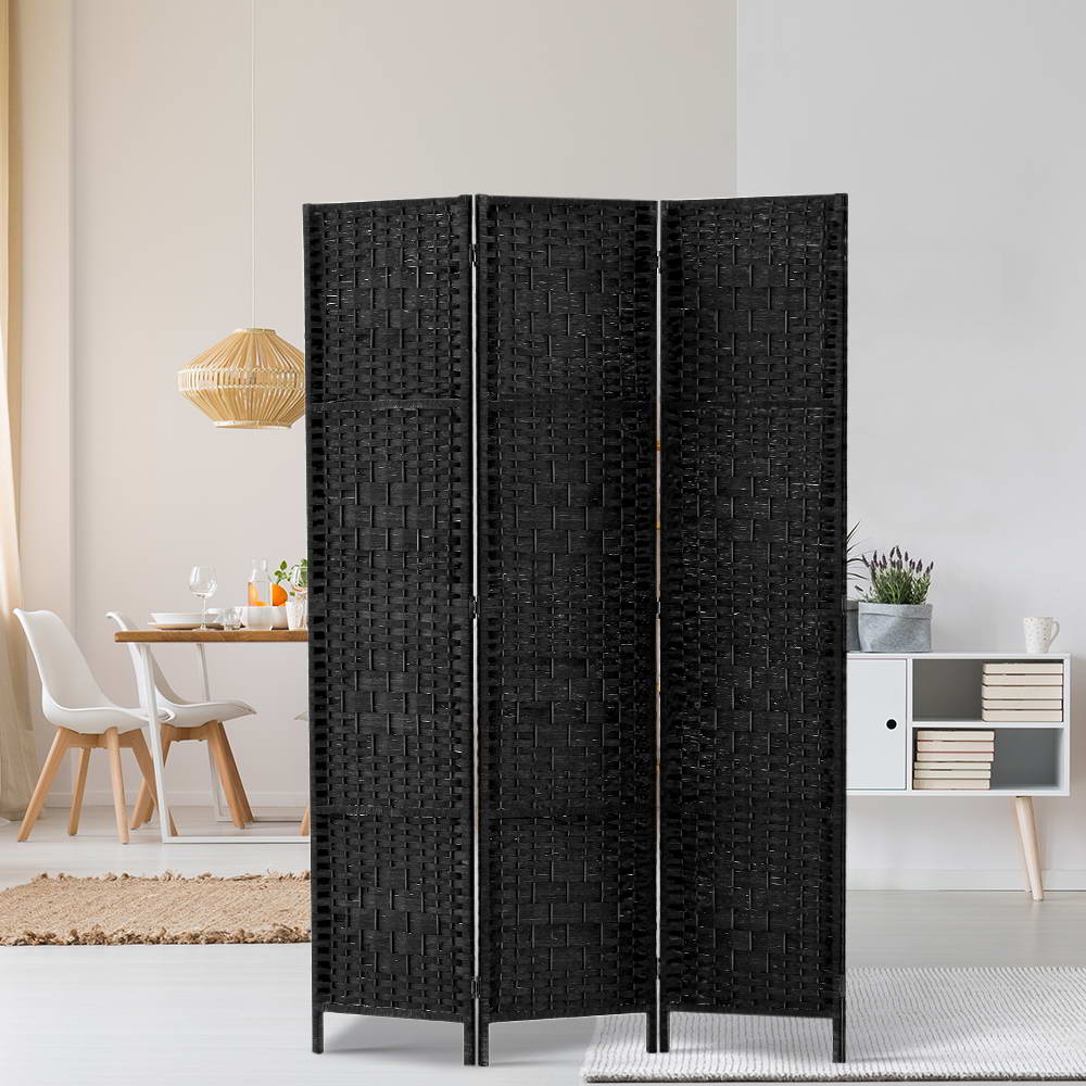 Artiss Black 3-Panel Room Divider Screen